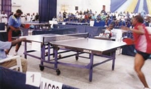 Table tennis players struggling for honours during a national event in Port Harcourt, Rivers State, recently.