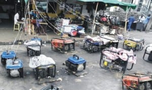 Generators displayed at Area One Shopping Complex,  Garki, in Abuja, recently