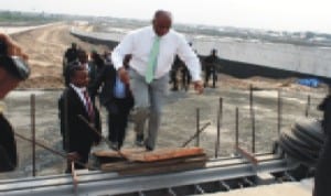 Governor Amaechi inspecting an ongoing project