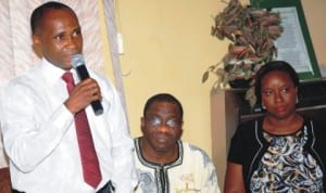 L-R: Director-General, Enugu Chamber of Commerce, Industry, Mines and Agriculture (ECCIMA), Mr Emeka Okereke, chairman, Chartered Institute of Bankers, Enugu chapter, Mr Victor Agunwah and representative of Manufacturers Association of Nigeria, Mrs Ijeoma Ezensor, at the ECCIMA stakeholders meeting in Enugu, recently.