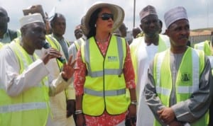  L-R: Managing Director, Federal Airports Authority of Nigeria (FAAN), Mr Saleh Danoma, leader of delegation, House Committee on Aviation, Rep. Nkiru Onyejeocha and Rep. Ricco Mohammed, during the committee's inspection of  facilities at Muritala Mohammed International Airport in Lagos, last Wednesday.