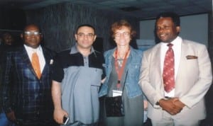 L-R: Member, PHCCIMA, Chief Paxy Elekema Publicity Secretary, PHCCIMA,, Chief Nabil Saleh, Oil and Gas Project Manager, Energy,  Environment, Chemistry and Mining Department, Ubi France, Agness Hagyak, and President, PHCCIMA, Engr. Emeka Unachukwu, during the visit of French business  delegates to Port Harcourt, facilitated by PHCCIMA,, and Total E&P at Banquet Hall, Hotel Presidential, Port Harcourt, yesterday. Photo: Egberi A. Smpson