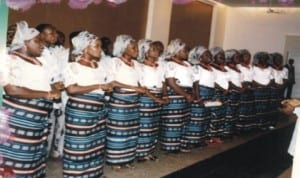 Cross section of Rivers State Choir singing at Government House, Port Harcourt, recently