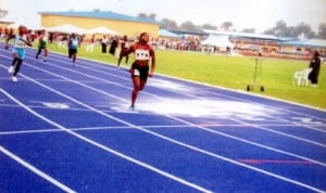 Female athletes struggling for honours during a national event in Port Harcourt, Rivers State, recently.