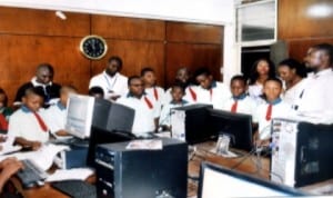 Pupils of Green Hill International School, during an excursion visit to the Rivers State Newspaper Corporation’s Computer Unit in Port Harcourt recently.