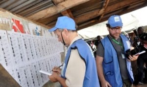 International observers  during the governorship election in Ekiti State last Saturday.