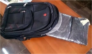 2 Kilograms of cocaine seized by Seme Command of National Drug Law Enforcement Agency in Badagry last Friday. Photo: NAN