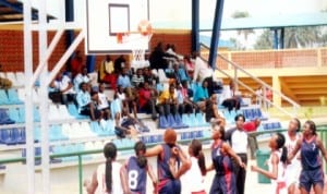 Female Basketball players in action during a national event in Port Harcourt, Rivers State, recently
