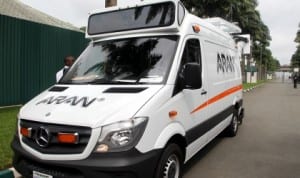 The Automated Project Monitoring and Assessment vehicle, known as the Automated Road Analyser (ARAN) unveiled by Rivers State Governor,  Rt. Hon. Chibuike  Rotimi Amaechi in Port Harcourt last Thursday.       Photo: NAN