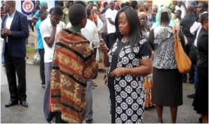 Parents and Guardians waiting for their children and wards writing entrance examination into Special Senior Science Secondary Schools in Abuja, last Saturday