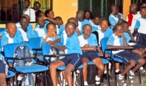 School children at a public event in Port Harcourt. Photo: Obinna Prince Dele