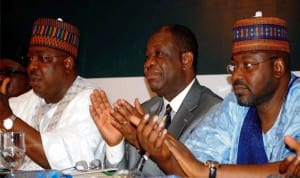 L-R Chairman, Senate Committee on Power, Sen. Philip Aduda; Minister of Power, Prof. Chinedu Nebo and Minister of State for Power, Mr Mohammed Wakil, at the inauguration of the National Council on Power in Abuja, recently.