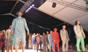 Cross session of participants at the 2014 native and vogue Port Harcourt Internatioal Fashion week in Port Harcourt. Photo: Ibioye Diama