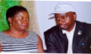 General Manager, Bayelsa - CSDA, Eve O. Oboro (left) with Head of Operations CDDS-Piu, Mr. Samuel Dabipisimaka (right) at the two days workshop and training for LGRC/Desk Officers organised by Rivers State Ministry of Chieftaincy and Community Affairs in collaboration with SEEFOR Rivers State Community Driven Development Social (CDDS) - Piu at Ministry of Justices on 256h Sept. 2014. Photo: Egberi A. Samspon