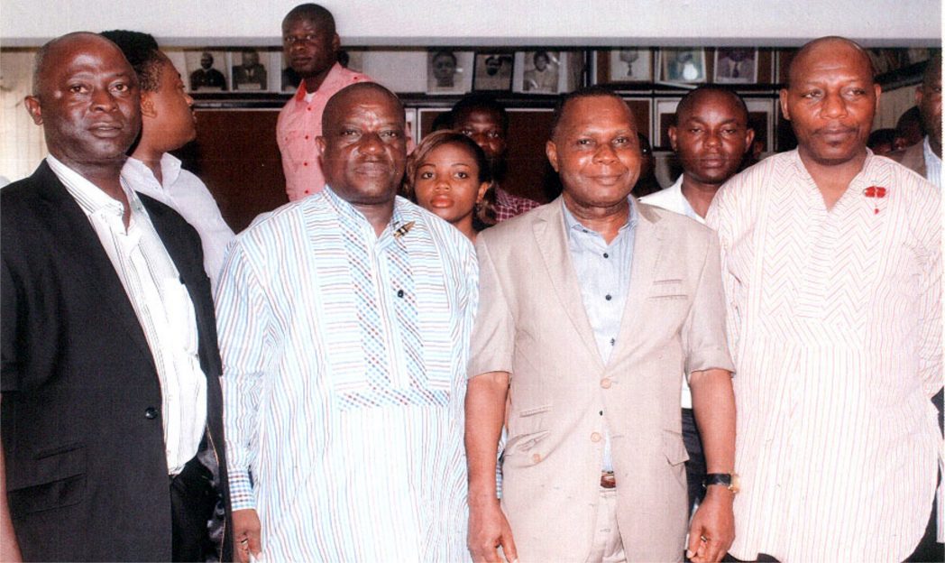 L-R: Rivers State Chairman, Nigeria Institute of Quantity Surveyors (NIQS), Anifowose I. Abayomi, Rivers State Commissioner for Works, Hon Victor Giadom, Permanent Secretary, Ministry of Works, Dr Paulinus Nwankwoala and Vice Chairman, NIQS, Rivers State, Mr Ewa E Isaac, during a visit by NIQS to the Commissioner in Port Harcourt, yesterday.