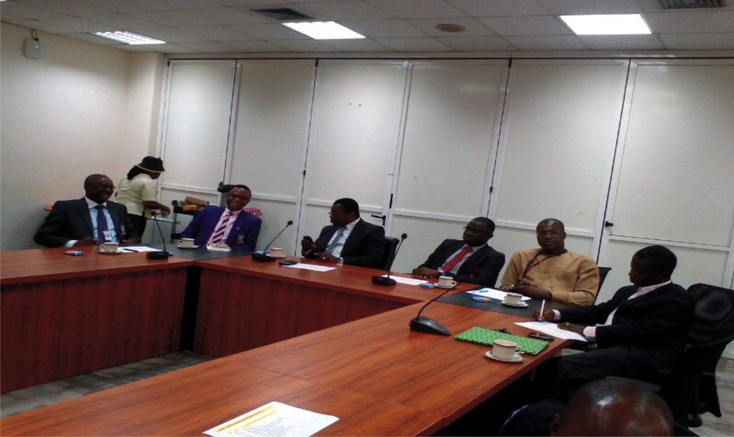 R-L: Shell General Manager, Nigerian Content Development, Igo Weli (2nd right), General Manager, Development, Bayo Ojulari, Manager, Geo-Solutions, Sam Ezugworie, Chairman, CB Geo-Solutions, Dr Bank Anthony Fubara and Managing Director, CB Geo-Solutions, Chidiebere Offor, at the pre-sack migration of 3D seismic data acquisition services contract signing in Port Harcourt, last Friday.