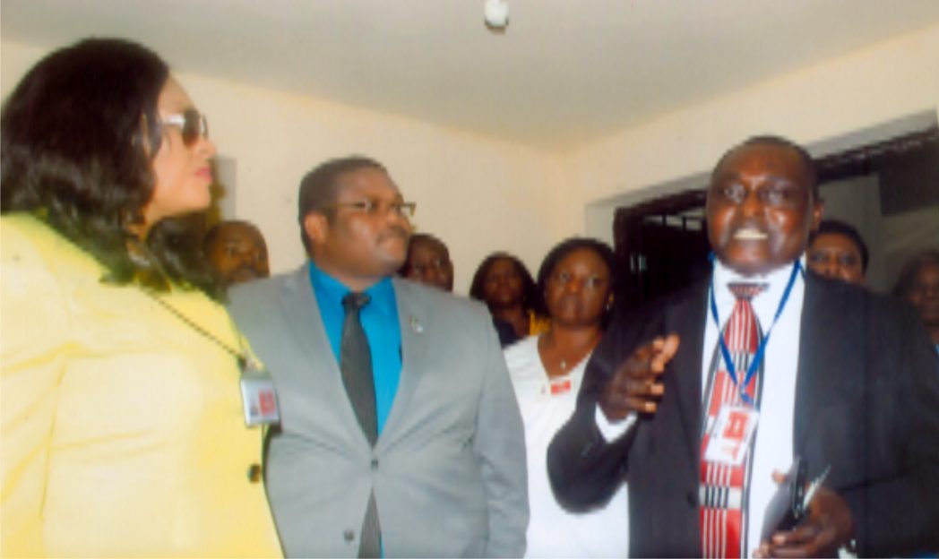 L-R: Regional General Manager, FAAN, Mrs. Ebele Okoye, Manager, Public and Government Affairs, Mobil Producing Nigeria, Mr. Yemi Fakeyejo, and DGM, Aviation Medical Dr. Nuhu A. Nwadi, during the flag-off ceremony of free health care campaign for Omagwa, at the Port Harcourt Int’l Airport, Omagwa, recently.