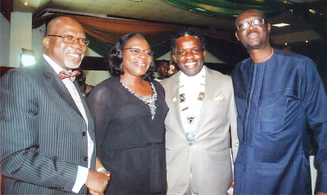 L-R: Deputy President, PHCCIMA, Dr. Renny Cookey, Administrator, Greater Port Harcourt City Development Authority, Dame Aleruchi Cookey-Gam, President, PHCIMMA, Engr. Emeka Unachukw, former PHCCIMA President and President of FOSSGMA, Prince Billy Harry, during a PHCCIMA event in Port Harcourt, recently. Photo: Egberi A. Sampson