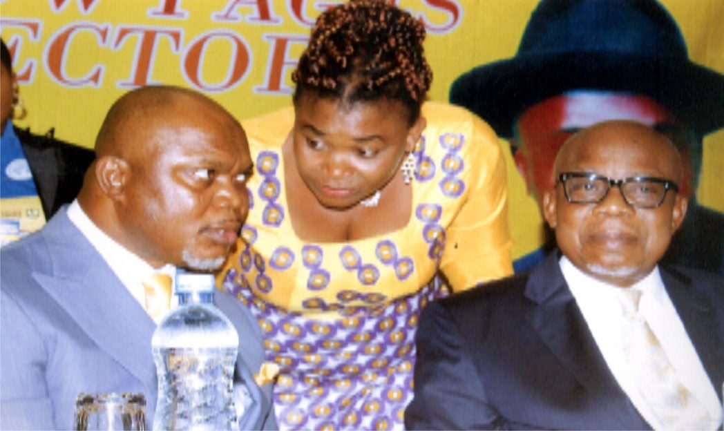 L-R: Commissioner for Commerce and Industry Rivers State Hon. Chuma C. Chinye, with his Permanent Secretary Ms. Kadilo Brown, chairman of the occassion and Managing Director, Wel-ted Ltd Mr. Pedro Egbe, in an occasion organised by Ministry of Commerce and Industry in Port Harcourt, recently.