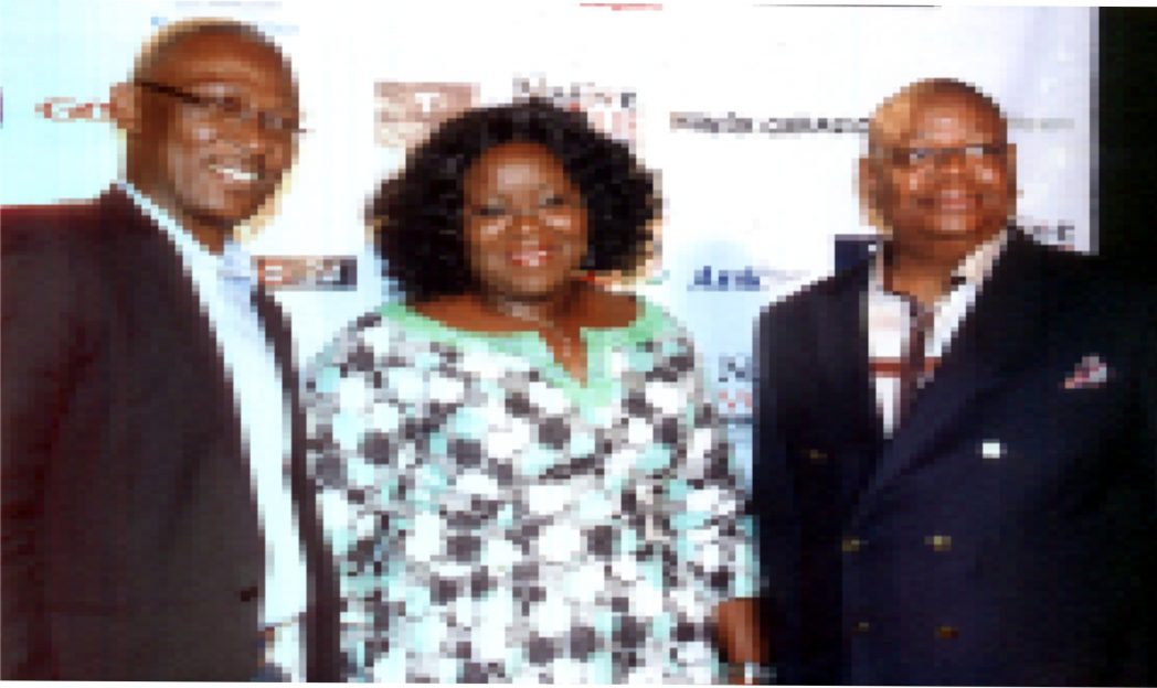 L-R: Executive Director, Channels TV, Kayode Akintemi, Hon. Commissioner for Information and Communications, Mrs Ibim Semenitari, with MD/CEO, Verdant Zeal Marketing Communication Ltd Mr Tunji Olugbodi during Port Harcourt International Fashion Week at Aztech Arcum, Stadium Road, Port Harcourt recently. Photo: Egberi A. Sampson