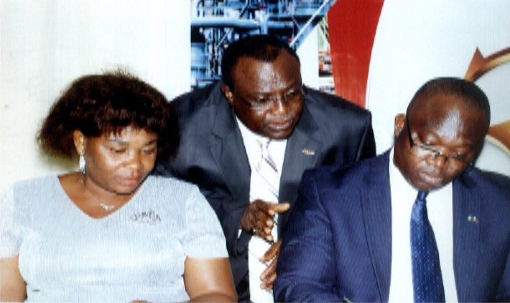 L-R: Permenant Secretary in Rivers State Ministry of Commerce and Industry, Ms Kadilo Brown representing Governor of Rivers State, Chairman, Manufacturers Association of Nigeria (MAN) Rivers/ Bayelsa States, Hon Charles Beke, Senior Special Assistant to Bayelsa State Governor on SME Development, Hon Ebirkure Eradiri during the 30th Annual General meeting of MAN in Port Harcourt.