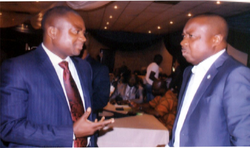 Executive Director, RSSDA, Mr. Noble Pepple (right), with Mr. Sam Ogbemi Diabo, during the official launch of the RSSDA platform at Hotel Presidential, Port Harcourt recently Photo: Obinna Prince Dele
