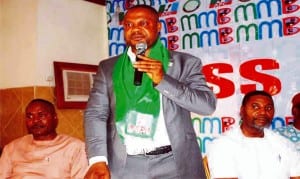 L-R:  Apc National Vice Chairman,  South-East, Mr Emma Eneukwu; National Coordinator,  Mass Movement for Buhari 2015 (Mmb), Mr Kenneth Ise-kalu and South-East leader, Chief Richard Harrison, at the  MmB meeting in Enugu recently.