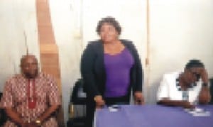 Director of Publication, Rivers State Newspaper Corproation, Mrs Juliet Njiowhor (middle), Chairman, Editorial Board, Rivers State Newspaper Corporation, Mr Dagogo Clinton (left) and Mrs Iwo Anucha, Director, Publication, Ministry of Informationand Communications during the familiarisation visit to the Corporation in Port Harcourt by the Permanent Secretary, recently. Photo: Chris Monyanaga