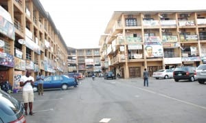 Closed shops at area ten shoping complex in Abuja last  Monday.                                                           Photo: NAN