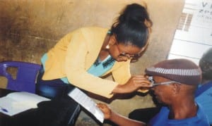 A medical expert treating a patient in Port Harcourt         Photo: Prince Obinna Dele