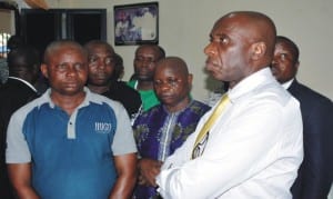 Rivers State Governor, Rt. Hon. Chibuike Rotimi Amaechi, during a condolence visit to the family of late Chief Christopher Adube, last Monday Photo: NAN