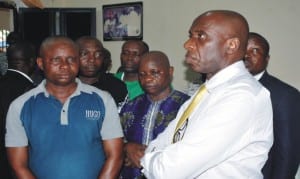 Rivers State Governor, Rt. Hon. Chibuike Rotimi Amaechi, during a condolence visit to the family of late Chief Christopher Adube, last Monday       Photo: NAN