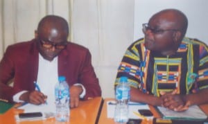 Prof Abiodun Ilesanmi and SPDC Regional Manager of Community Health, Dr Babatunde Fakunle, during 5 years celebration of Obio Cottage Hospital at Novotel Hotel, Port Harcourt, recently. Photo: Obina Prince Dele