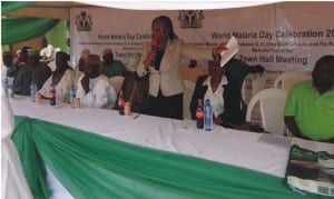 A town hall meeting held to mark the World Malaria Day Celebration.