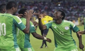 Nigeria Super Eagles in celebration in a recent game. They are expected to reach the semi final stage of 2018 World Cup