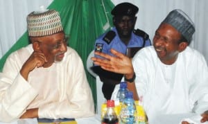 L-R: Member, Bauchi State Re-branding Project Committee, Sen. Mohammed Abdulkadir (left) and Deputy Governor-Elect for Bauchi State, Alhaji Nuhu Gidado, at the inauguration of the Re-branding Project Committee in Bauchi, recently