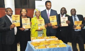 L-R: National Director, Alternative Care System for Children, Mr Eghosa Erhumwunse; representative of the Mother of the day, Mrs Yewande Ayoola; Director, Alternative Care System for Children, Mrs Rabi Galadima; Chairman, Board of Trustees, SOS Children's Villages Nigeria, Mr Sylvester Ebhodaghe; representative of the Permanent Secretary, Federal Ministry of Education, Mr Fabowale Gbadebo and Director, Family Health, Federal Ministry of Health, Mr Wapada Mni, at the Launch Oo 'care for me campaign' in Abuja, recently