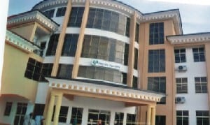 Front view of the newly commissioned Ernest Ikoli press centre Port Harcourt. recently Photo: Chris Monyanaga