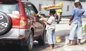 Children hawking on the streets