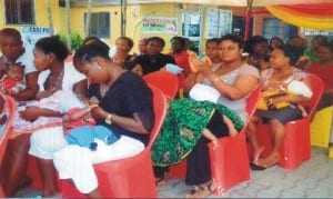 Cross section of nursing mothers at a safe motherhood programme in Port Harcourt.