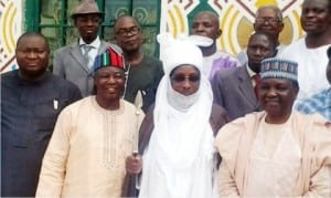 Former Head of State, Gen. Yakubu Gowon (right), Emir of Dutse, Alhaji Nuhu Sunusi (2nd-right) and  Christian leaders, during the visit of members  of Nigeria Prays to Jigawa State for North-West Prayer Rally in Dutse, yesterday 