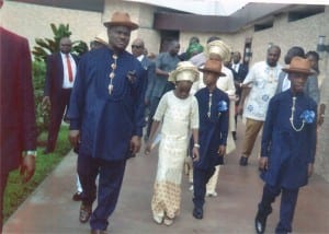 Rivers State Governor, Chief (Barr) Nyesom Wike and members of his family, during his swearing-in ceremony in Port Harcourt, recently.