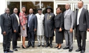 Members of the board of Greater Port Harcourt City Development Authority (GPHCDA) after their inauguration yesterday by Rivers State Governor, Chief Nyesom Wike at Government House, Port Harcourt. Fourth from right is Chairman of the board, Chief F.N Alabraba while fourth left is the Authority’s Administrator, Ambassador Desmond Akawor