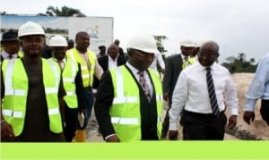 The Administrator of Greater Port-Harcourt, Ambassador Akawor on an inspection tour of the Golf Estate in the new city