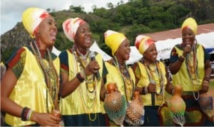 Cross section of women in cultural attire during a public function in Port Harcourt, recently.