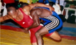 Wrestlers competing for honours in a tournament
