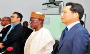 R-L:  Secretary, National Planning Commission, Mr Bassey Akpanyung; Director, Korea  International Cooperation Agency  in Nigeria (Koica), Mr Jung Sang-hoon; Gov. Idris Wada  of  Kogi State and Korean Ambassador to Nigeria, Mr Noh Kyu-duk, at the  KOICA Seminar on the Development of  vocational training in Nigeria, in Lokoja recently.