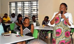 Wife of former Governor of Lagos State and Chairperson, Leadership Empowerment and Resource Network (LEARN), Mrs Abimbola Fashola, addressing participants at the Leadership Empowerment and Resource Network Forum organised by LEARN in Lagos recently.