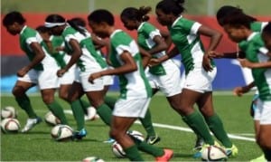 Super Falcons working out before the encounter with their Equatorial Guinea opponents last weekend