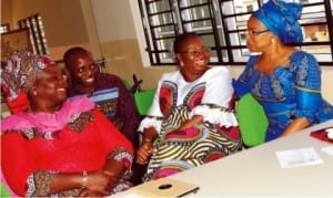 L-R: An associate of wife of former Governor of Lagos State, Mrs Yinka Yusuff, Resource Person, Mr Niyi Adedsanya, wife  of immediate past Governor of Lagos State and Chairperson, Leadership Empowerment and Resource Network (LEARN), Mrs Abimbola Fashola and immediate past Lagos State Commissioner for Commerce, Mrs Olusola Oworu, during a Leadership Empowerment and Resource Network Forum organised  by LEARN in Lagos, recently